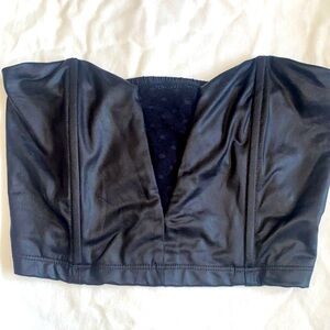 French Connection Faux leather look bustier